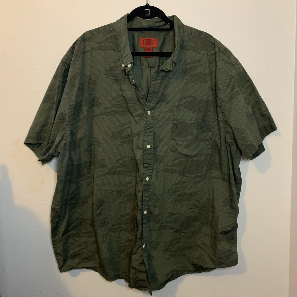 Olive Short Sleeve Button Down